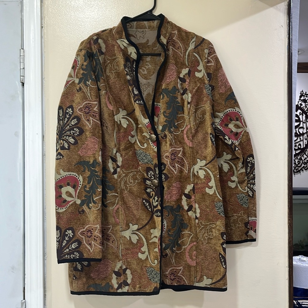 Trimdin Tapestry Reversible jacket size is n/a measurements attached